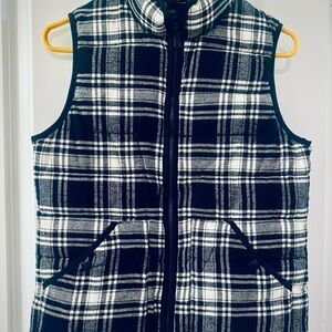 a new day Black and White Plaid Vest